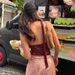 European And American Style Sheer Lace Tube Top 2025 New Sexy Patchwork Deep V Halter Lace-Up Camisole Wholesale_ecoleips.com