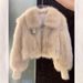 Furry Short Lapel Fur Thickened Fur Integrated Imitation Fox Hair Short Coat_ecoleips.com