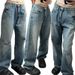 European And American Foreign Trade Cross-border Supply: Plus-size Low-waist Wide-leg Printed Vintage Loose-fit Women's_ecoleips.com
