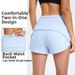 Women's High-Waist Sports Shorts Quick-Drying Summer Outdoor Fitness Yoga Training Loose Running Pants With Pockets_ecoleips.com