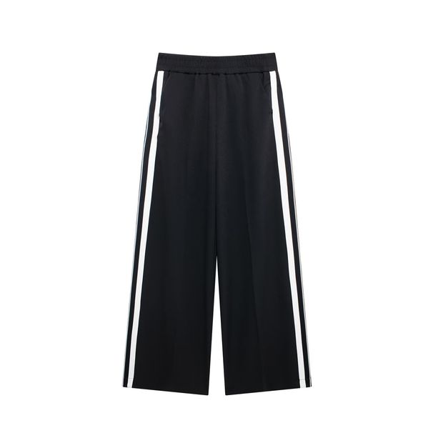 Women's Clothing Side Stripe Belt Decorated Jacket High Waist Trousers Casual Suit_ecoleips.com