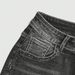 Women's Cross Wings Embroidery Denim Shorts with Rhinestones Black And Gray Washed Jeans Factory Direct Wholesale Bottoms_ecoleips.com