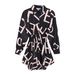Aria Basics Aria Basics Cross-border European And American Spring New Women's Fashion Shirt, Elegant Commuter Printed Waist-cinching Pleated_ecoleips.com