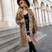 Women's Clothing Autumn And Winter New Leopard Print Suit Collar Medium And Long Imitation Fur Coat Warm Coat_ecoleips.com
