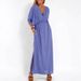 Women's High Waist Side Split V Neck Midi Dress – Trendy Elegant Spring Summer Gown 2026_ecoleips.com
