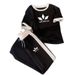 Women's Summer Fashion Color Block Crew Neck Top And Wide Leg Pants Set Loose Fit Casual Outfit Short Sleeve Print Design_ecoleips.com