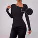 Sexy Milk Silk Women's T-Shirt Long Sleeved Slanted Neck European American Cross Border Trendy Base Layers Top for Ladies_ecoleips.com