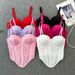 Women's Corset Bustier Top - Soft Underwire Support & Asymmetric Hem | Slim-Fit Short Strap Bralette For Layering & Clubbing_ecoleips.com