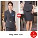 Women's Business Suit Flight Attendant Uniform Spring Autumn Hotel Receptionist Jewelry Store Beauty Salon Work Clothes_ecoleips.com