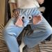 Women Lounge Plush Pajama Pant Flannel Funny Elephant Novelty Shorts Humorous Underwear Prank Gift Couple Pants Sleepwear_ecoleips.com