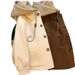 Women's Knitted Woolen Coat Overcoat Vintage Loose Fit Hat Design Thick Korean Style Autumn Winter Outerwear Fashionable Casual Coat_ecoleips.com