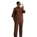 Plus Size Women's African Print Shirt And Wide Leg Pants Set 2024 Summer Loose Fit Two Piece Outfit_ecoleips.com
