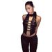 2025 European And American Autumn New Cross-Border Halter Neck Sleeveless Irregular Backless Hollow Sexy Slim-Fit Top_ecoleips.com