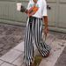 Spring Summer Women's Loose Casual Block Color Striped Print Straight-Leg Trousers
fashion High Quality Woman Pants_ecoleips.com
