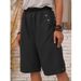 Aria Basics New Style Shorts, Knee-length Cross-border European And American Foreign Trade Women's Clothing, Solid Color Casual_ecoleips.com