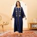 Exquisite Embroidered Jalabiya Dress – Elegant Muslim Long Sleeve Maxi Dress With Traditional Arabic Stitching Fashion_ecoleips.com