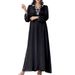 Women's Clothing Hand Sewn Diamond Robe New Muslim Long Skirt Elegant Long Sleeve Dress Evening Dress_ecoleips.com