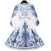 FD1294 In Stock 2025 Autumn New Cross-Border Women's Fashion V-Neck Long Sleeve Bohemian Print Dress_ecoleips.com