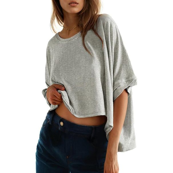Women's Clothing Women's Clothing Summer Casual Oversized Bat Sleeve Dislocation Twist Short Sleeved T Shirt Female_ecoleips.com