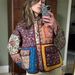 Women's Casual Printed Cotton Jacket – Vintage-Inspired Loose Fit Winter Coat With Stylish Pockets, Comfortable & Warm For Fall & Winter_ecoleips.com