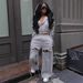 Women's Clothing Casual Commuter Hooded Zipper Sweatshirt Two Piece Set Wide Leg Hole Personality For Formal & Casual_ecoleips.com