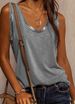 2021 Wish Cross-border Independent Site Summer New Women's Loose-fitting Thin Solid Color Sleeveless Tank Top_ecoleips.com