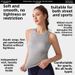 Women's Ribbed round Neck Sports Vest Slim Fit Yoga Top with Detachable Breast Pads Sleeveless Pilates Training Wear_ecoleips.com