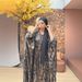 Modest Abaya Dress/Muslim Dress Women Floral Print Maxi Dress With Batwing Sleeves – Elegant Office & Casual Wear,Comfortable & Stylish (S-XXL)_ecoleips.com