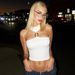 Slim-Fit Halter Neck Crop Top For Women, Sexy Ribbed Knit Sleeveless Shirt, Summer Basic T-Shirt, Black & White_ecoleips.com
