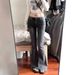 Aria Basics European And American Style Spicy Girl Frayed Hem Slim-fit Stretch Denim Jeans For Women, Autumn Vintage Low-waist_ecoleips.com
