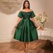 Vintage Off-Shoulder Sequin Dress - Elegant Glamorous Bodycon Party Evening Gown_ecoleips.com