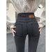 plus Size Slimming Denim Jeans High Waist Elastic Skinny Pencil Pants Peach Hip Design Fleece Lined New Autumn/Winter Style For Women_ecoleips.com