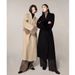 Luxury Wool Blend Trench Coat With Detachable Fox Fur Collar - Elegant Long & Short Women's Overcoat For Fall Winter (Black, Grey, Beige, Brown)_ecoleips.com
