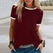 Women's Clothing Summer New Women's Custom Z Bottoming Shirt Tops Loose Round Neck Short Sleeve T Shirt_ecoleips.com