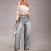 Women's High-Waisted Rhinestone Denim Trousers European American Style Wide Leg Jeans Wholesale Foreign Trade Hot Selling Item_ecoleips.com