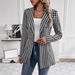 2025 Spri And Autumn New Houndstooth Elegant Fashion Slim Fit Lapel Sile-Breasted Small Blazer For Workplace_ecoleips.com