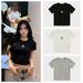 Women's Classic Sports Fitted Tee Cross Stretch Printed Short Sleeve T-Shirt Spring New Top_ecoleips.com