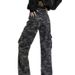 Camouflage Cargo For Women, American Style Tall Women's Jeans, Trendy Wide-leg Pants, Clothing, Slimming Retro_ecoleips.com