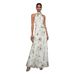Summer Elegant Printed High Neck Dress Women's Waist Cinching Slim Long Resort Style European American Cross Border Fashion_ecoleips.com