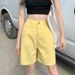 Fashionable Denim Shorts Women, Summer New Korean Style High-waisted Wide-leg Shorts, Slimming And Unique Straight-leg_ecoleips.com