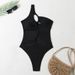 European And American Style Solid Color Braided Rope One Piece Swimsuit Women's Bikini Cross Border Trade 2025_ecoleips.com