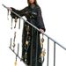 Women's V-Neck Long Dress with Pockets Patchwork Embroidery Hollow out High-End Feel Fashionable Casual Maxi Dress_ecoleips.com