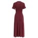 K Temperament Socialite Short Sleeved Hollow Threaded Single Breasted Knitted Dress_ecoleips.com