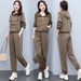 new lazy temperament knitted suit svel vest sweater cardigan pants three piece set_ecoleips.com