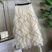 Elegant Wave-Patterned Chiffon High-Waist A-Line Skirt With Ruffled Hem - Versatile Midi Skirt For Women_ecoleips.com