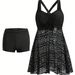 Women's Clothing Split Swimsuit Women's Summer Professional Sports Belly Covering Slim Swimsuit Neck Conservative Dress_ecoleips.com