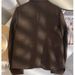 Coffee Color Herringbone Woolen For Women, Autumn Design Sense, Niche Street Style, Elegant Small Blazer_ecoleips.com