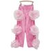 Floral Cutout High-Waisted Wide-Leg Pants - Trendy Pink Distressed Denim Palazzo Pants_ecoleips.com