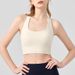 European And American Style Women's Sports Bra With Chest Pads, Yoga Wear, Beautiful Back, Shockproof, Halter Neck,_ecoleips.com