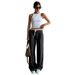 Women's Clothing Spring New Two Piece Lace Up Design Trousers Commuting Suit Trousers Women_ecoleips.com